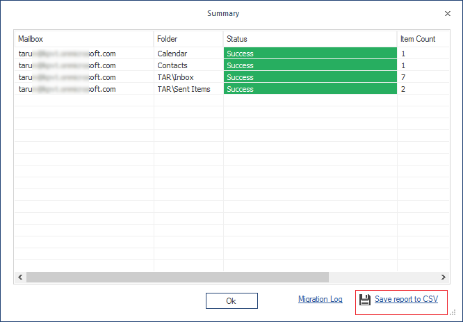 Save report to CSV