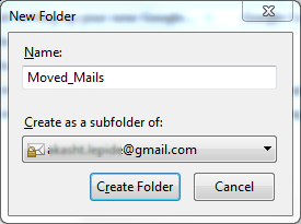 Create new folder in Thunderbird