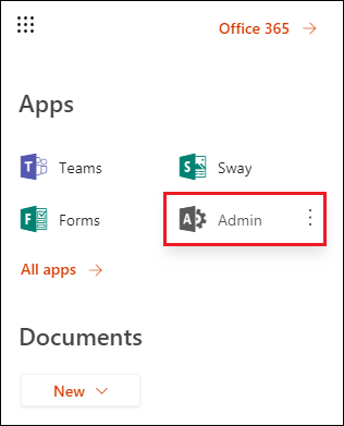 click admin icon