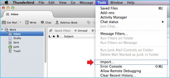 Import MBOX on MAC