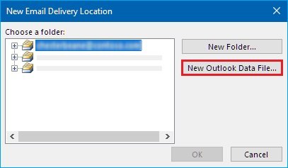 New Outlook Data file