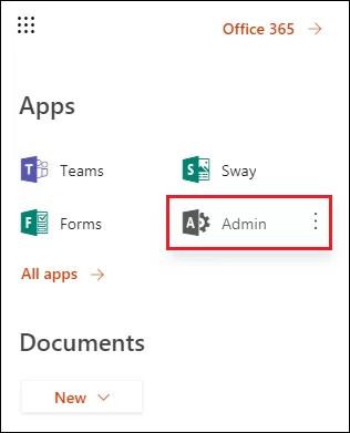 click admin icon