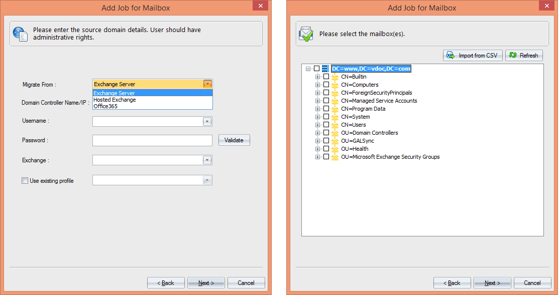 Kernel Migration for Exchange