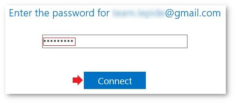 Enter Gmail account Password