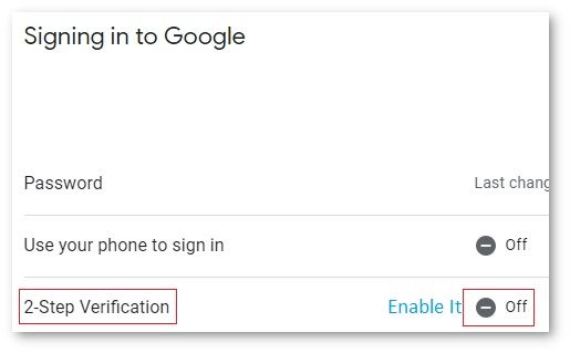 2 Step Verification