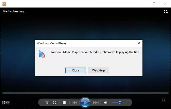 Windows Media Player or other media players