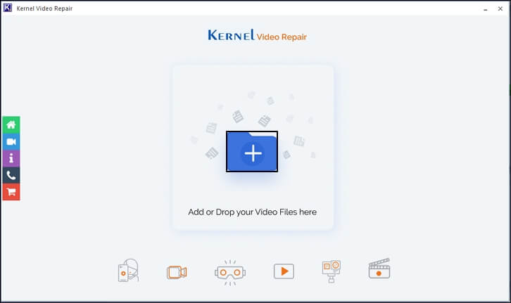 Launch Kernel Video Repair tool and add the mp4 files