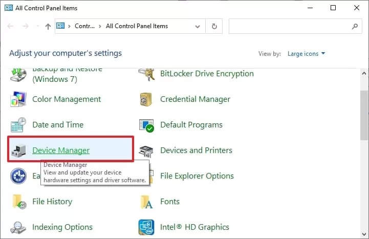device manager
