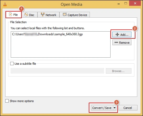 add 3gp file