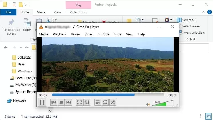 The corrupt .wmv file, which was not playing in Windows Media Player, will now play.