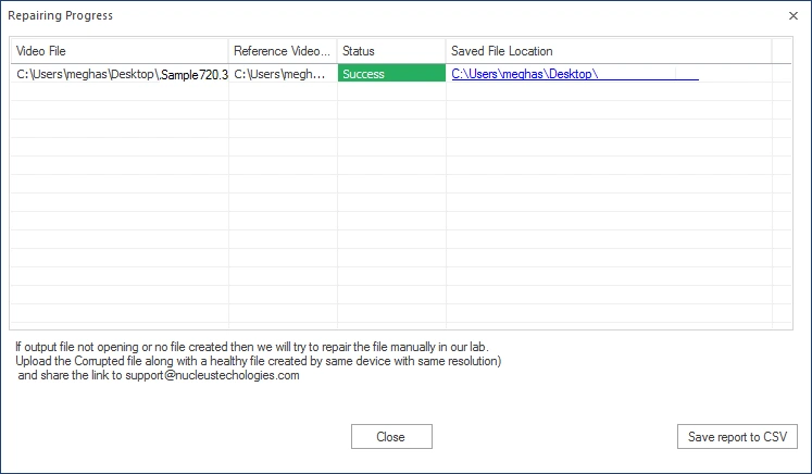completed repairing