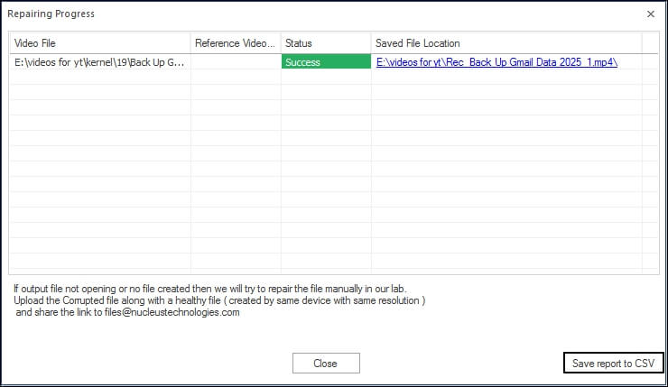 save the mp4 files