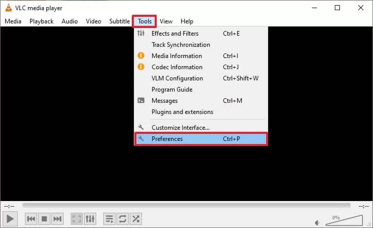 tools preferences