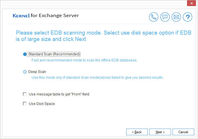 Select scanning method