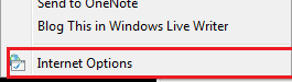 Select Internet Options