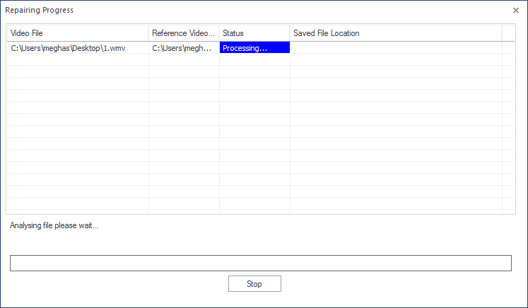 live status and progress