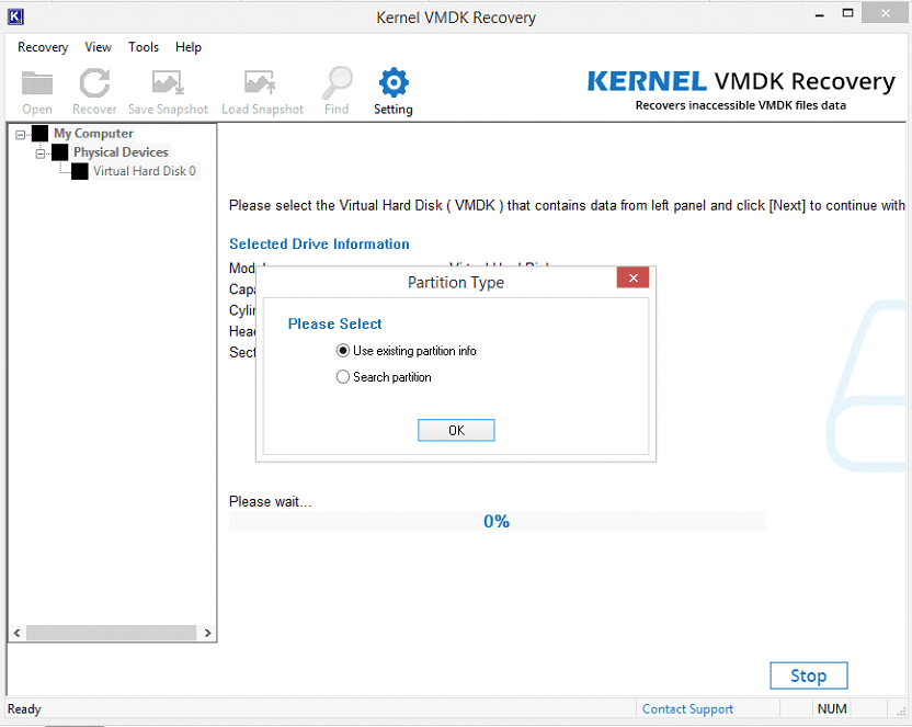 Select partition type