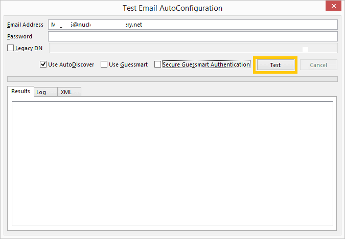 unselect the Use Guessmart Secure Authentication