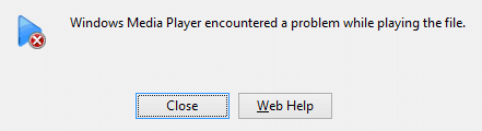 fails to open with Windows Media Player 
