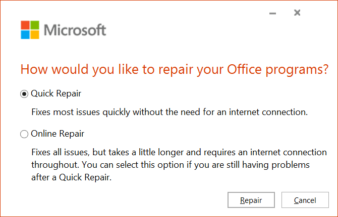 How to Repair Outlook 365 on Windows 10?