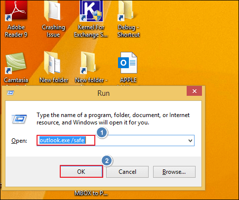 Run dialog box