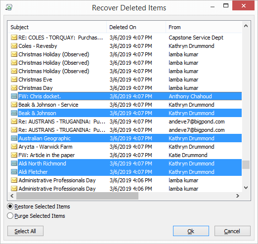 choose contact you want to recover
