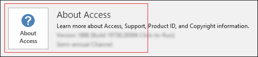 Click on About Access