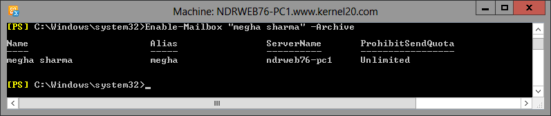 Enable-Mailbox