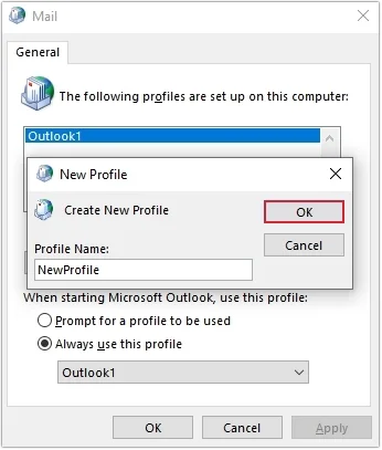 provide profile name
