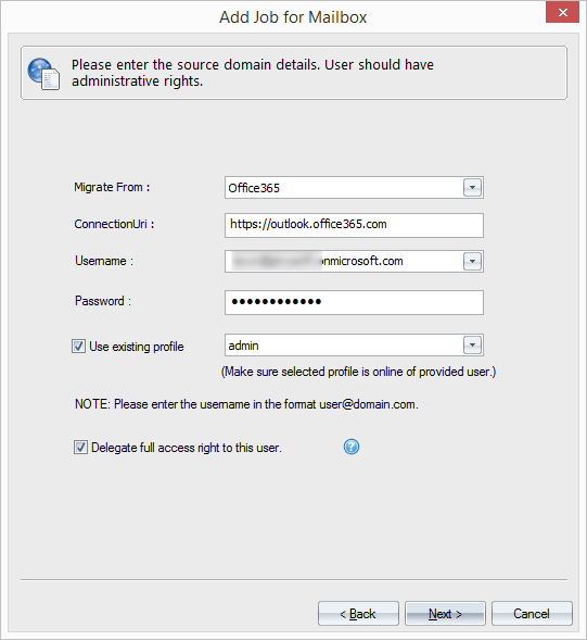 Enter Office 365 login credentials