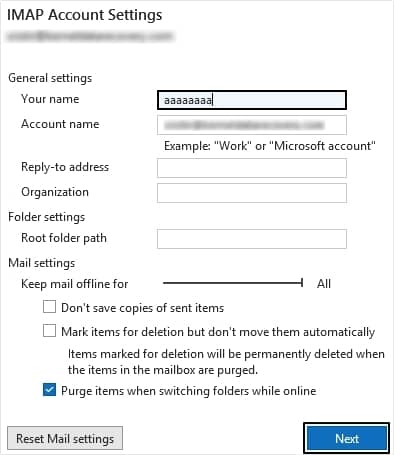 enter the name you desire