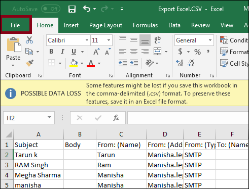 Open Excel