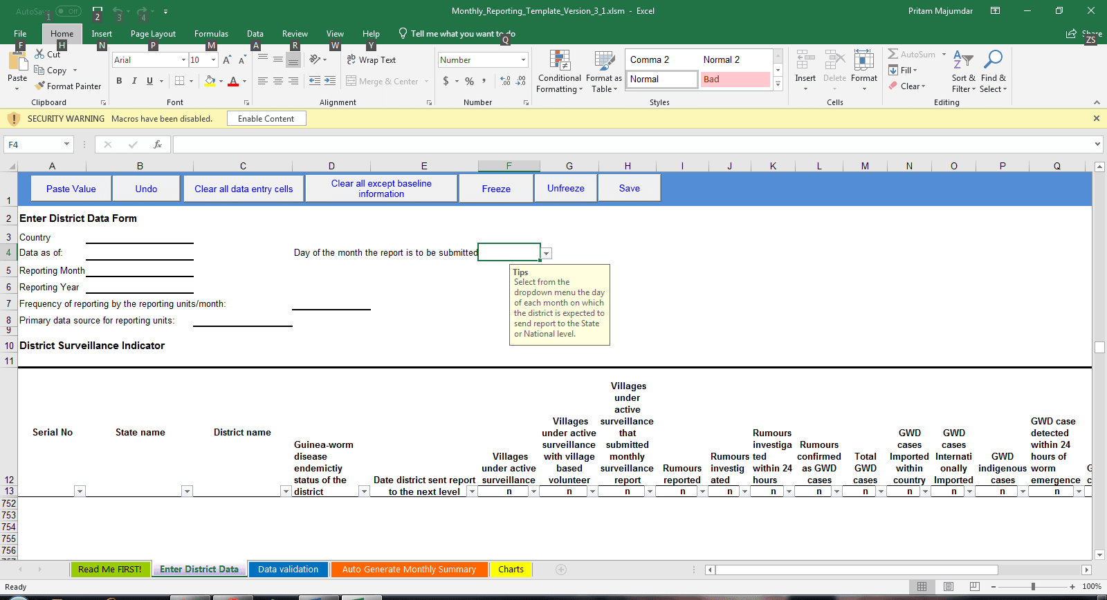 Open Excel File