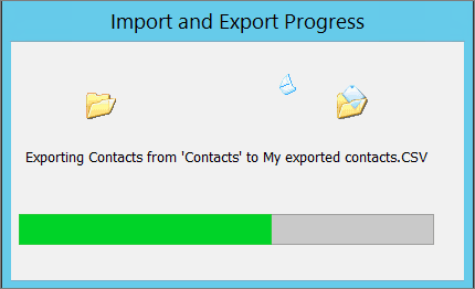 start the export process