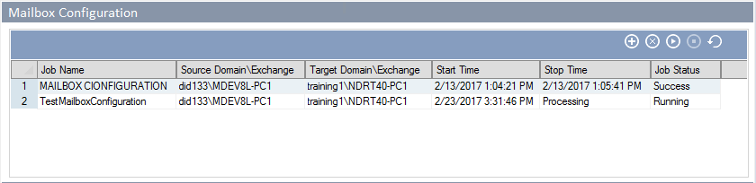 Status of mailbox migration