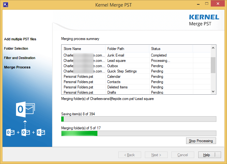 Merging process started