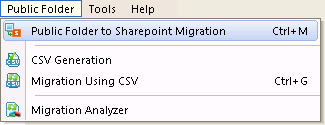  click Public Folder to SharePoint Migration