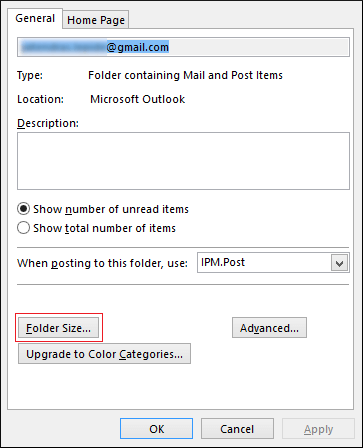 click on Folder Size button