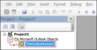 Microsoft Visual Basic for Applications window will now appear