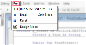  Run Sub/UserForm