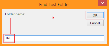 Find Lost Folder using custom search program is running now
