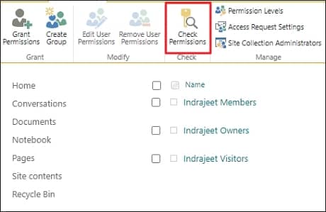 Check Permissions