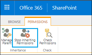 Stop Inheriting Permissions option