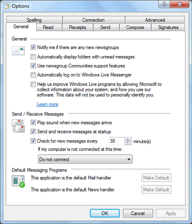 Open Windows Live Mail tool