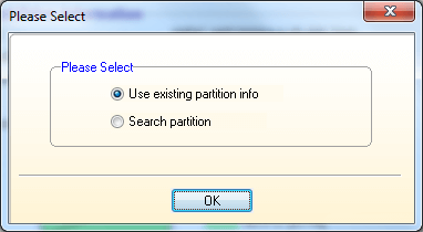 Select partition info