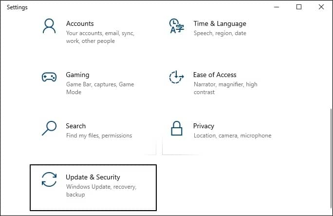  the Settings window