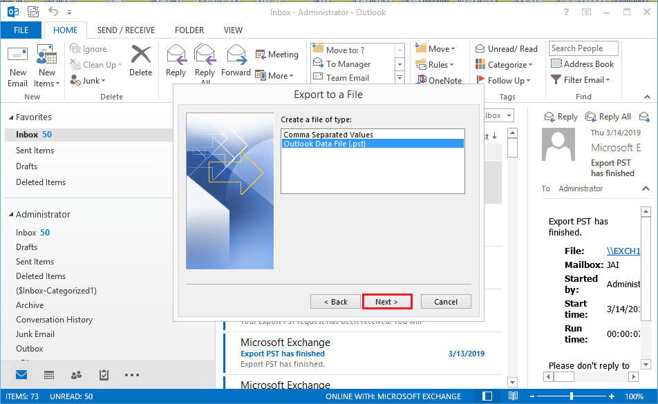 Outlook Data File