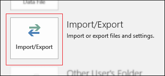 Select Import Export strong option