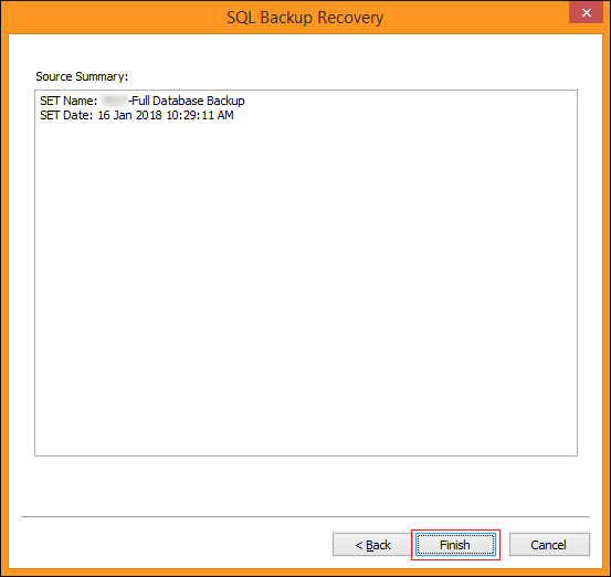 Confirm your SQL Server database