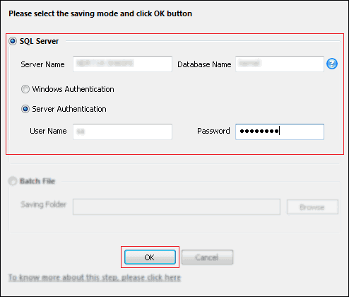 select Server Authentication